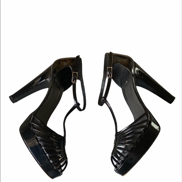 Stuart Weitzman Black Ankle Strap Platform Heels - Picture 4 of 6